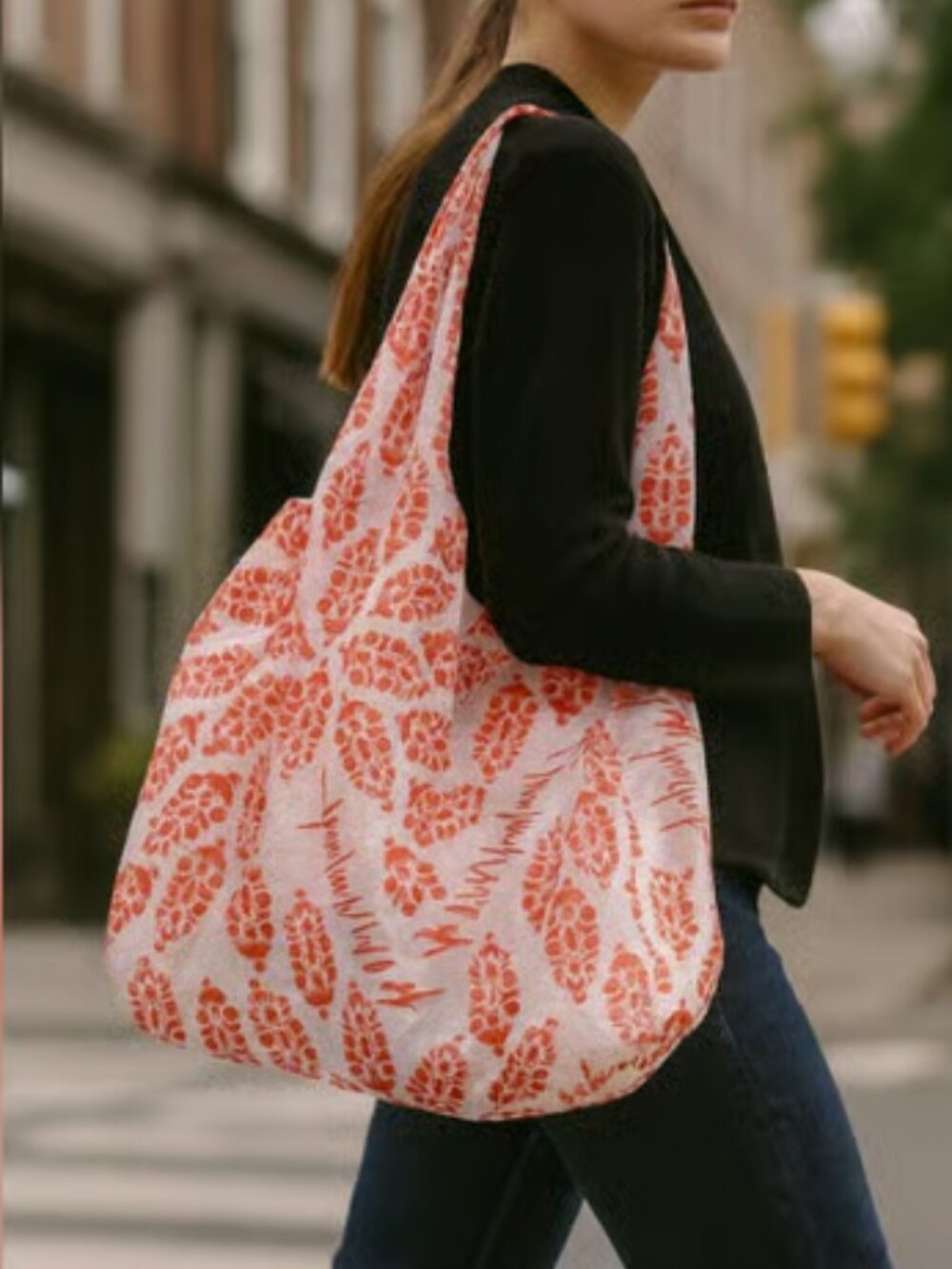 Free People FP Movement Reusable Large Tote Bag | White & Red | Excellent Condit